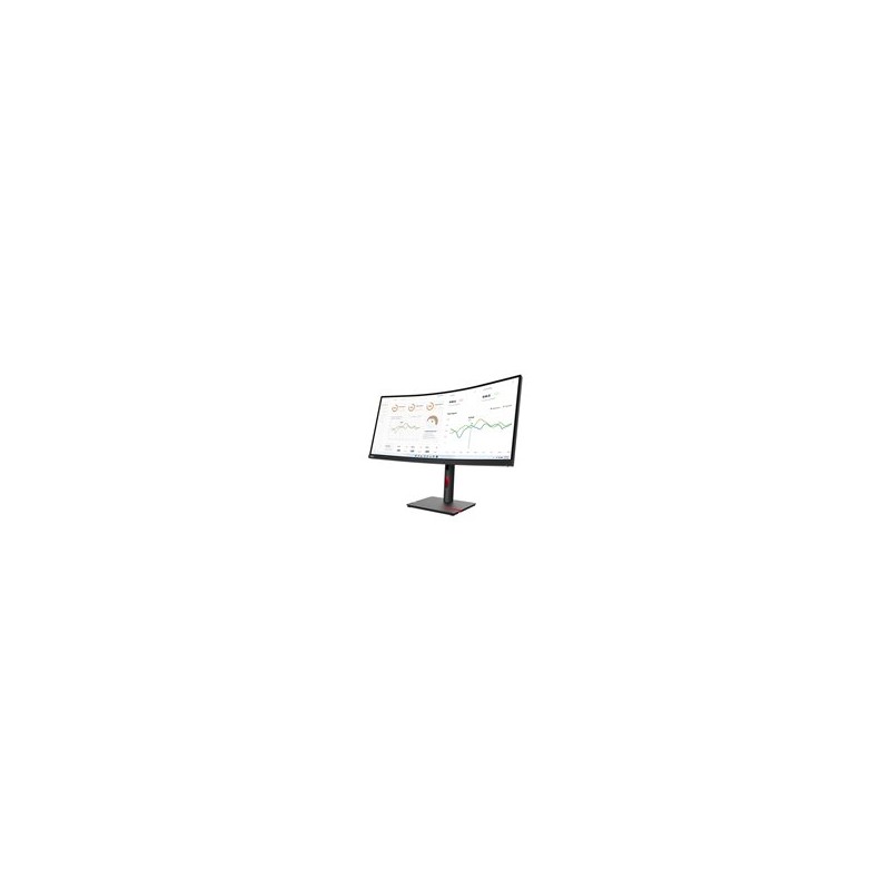 25 - 34" Datorskärm - Lenovo ThinkVision T34w-30 34" ultrabred 3440 x 1440 välvd skärm med VA-panel & USB-C PD 75W