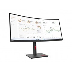 25 - 34" Datorskärm - Lenovo ThinkVision T34w-30 34" ultrabred 3440 x 1440 välvd skärm med VA-panel & USB-C PD 75W