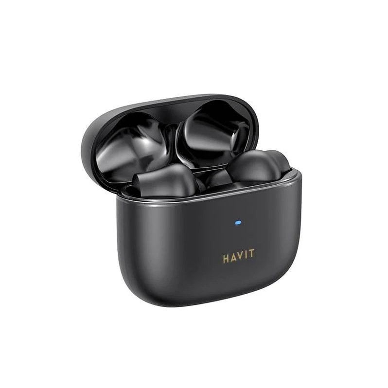 Havit äkta trådlöst in-ear-headset med aktiv brusreducering (svart)
