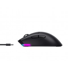 Gamingmus - Havit MS966WB trådlös gamingmus med USB-C och Bluetooth (svart)