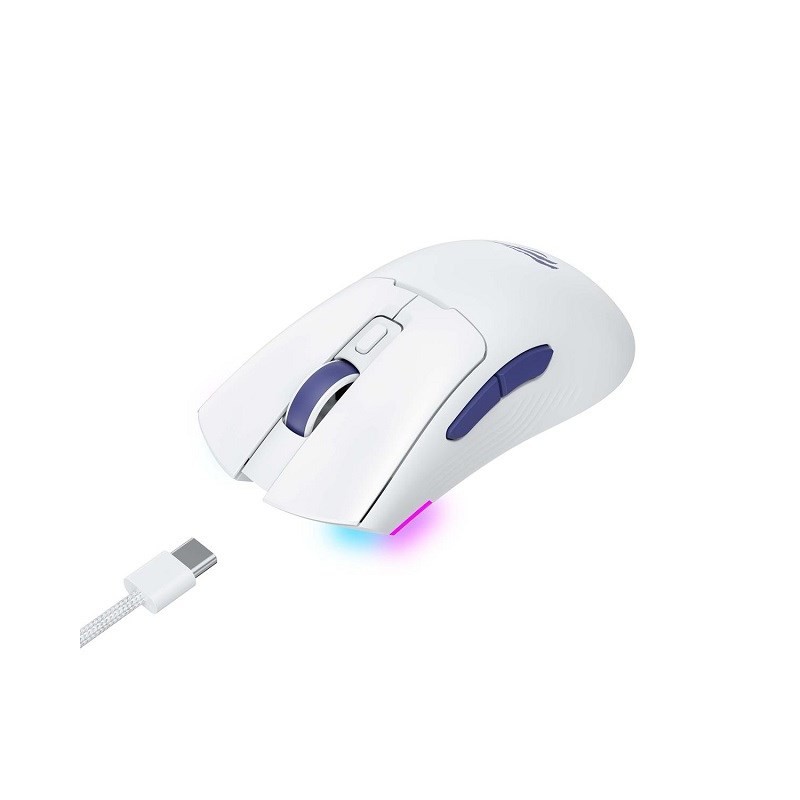 Gamingmus - Havit MS966WB trådlös gamingmus med USB-C och Bluetooth (vit)