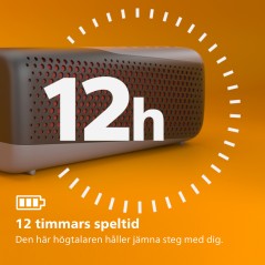 Trådlös bluetooth-högtalare - Philips GO portabel vattenskyddad bluetoothhögtalare