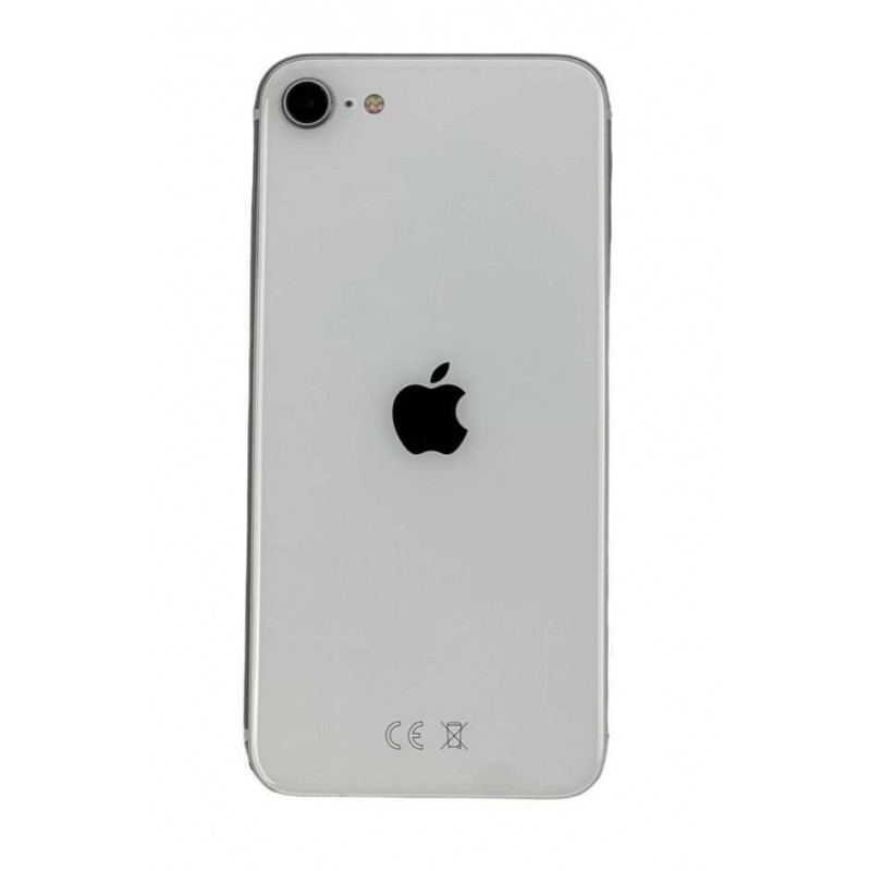 iPhone begagnad - iPhone SE (2020) 64GB (2nd Generation) White (beg - skada baksida, rosa skal ingår!)