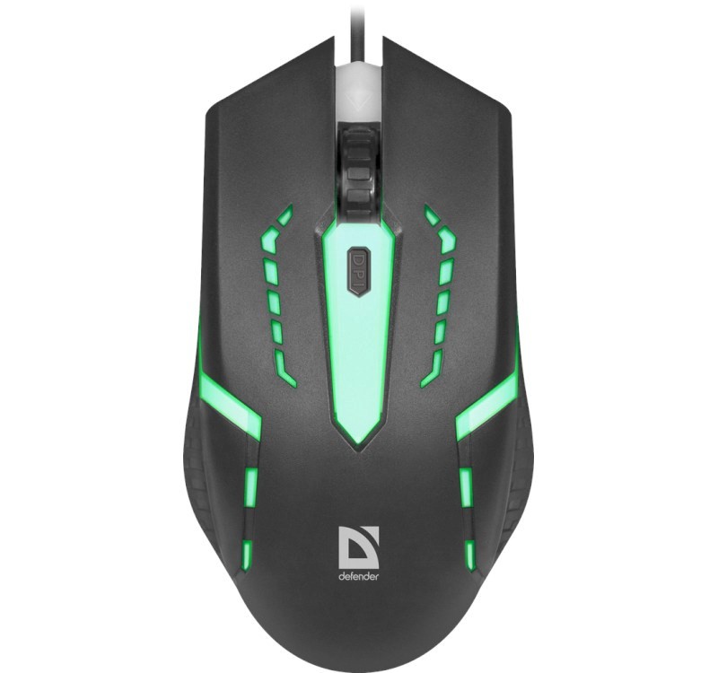 Defender gamingmus med belysning i flera färger