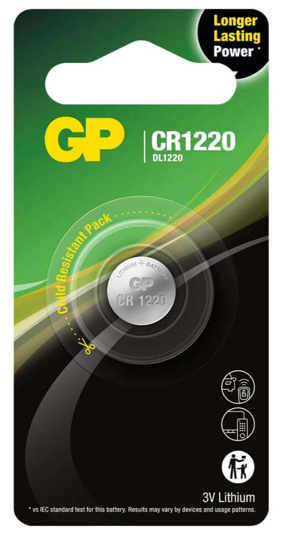GP CR1220 litiumbatteri