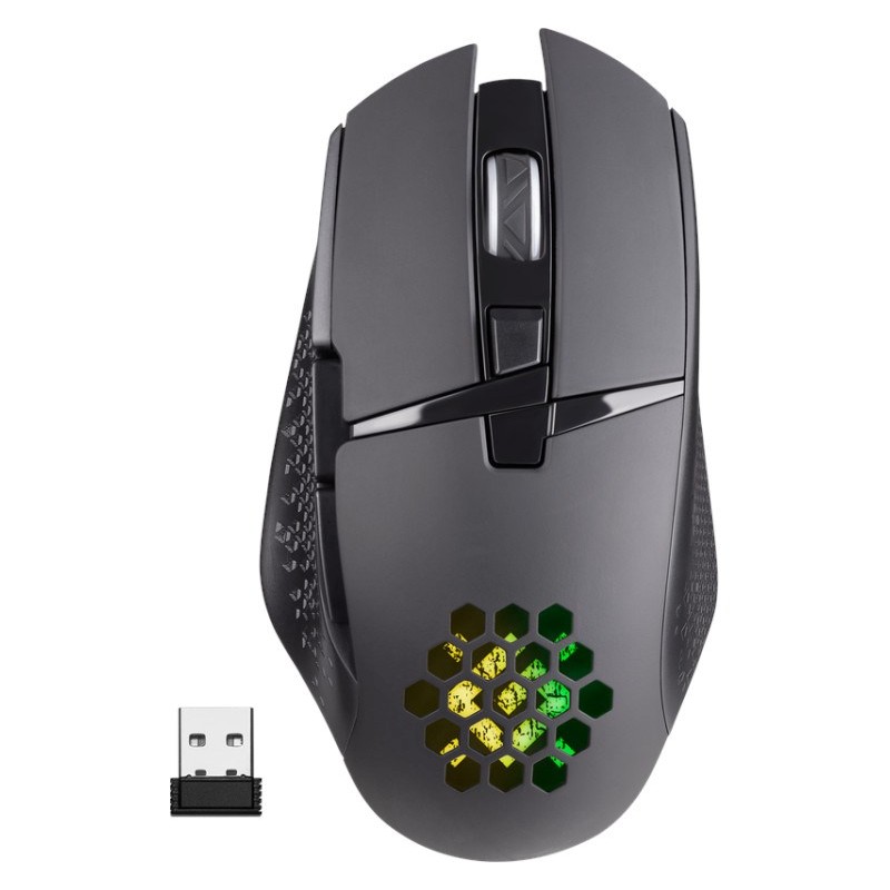 Gamingmus - Defender trådlös gamingmus med belysning (svart)