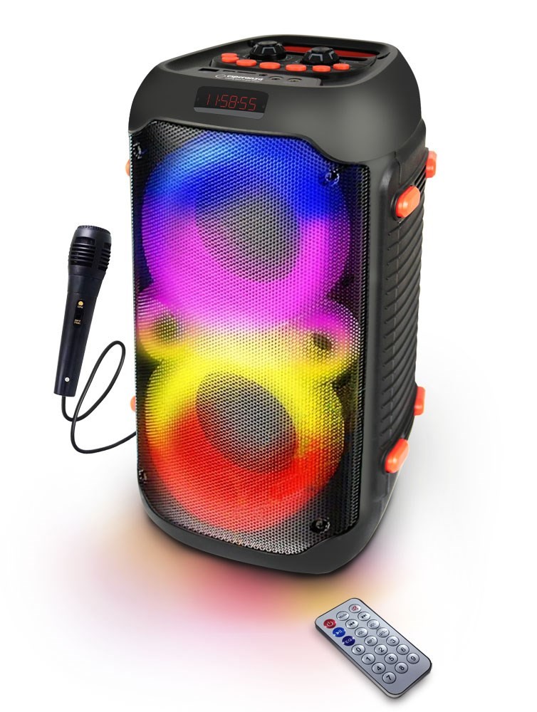 Esperanza trådlös högtalare med RGB-belysning och mikrofon för karaoke