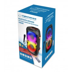 Trådlös bluetooth-högtalare - Esperanza trådlös högtalare med RGB-belysning och mikrofon för karaoke