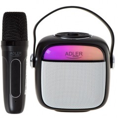 Adler kompakt bärbar högtalare med trådlös mikrofon för karaoke