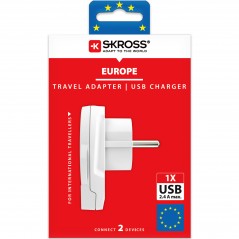 Resetillbehör - Skross reseadapter för anslutning av världen till EU
