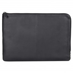 Buffalo handgjort laptopfodral i äkta läder upp till 14" (svart)