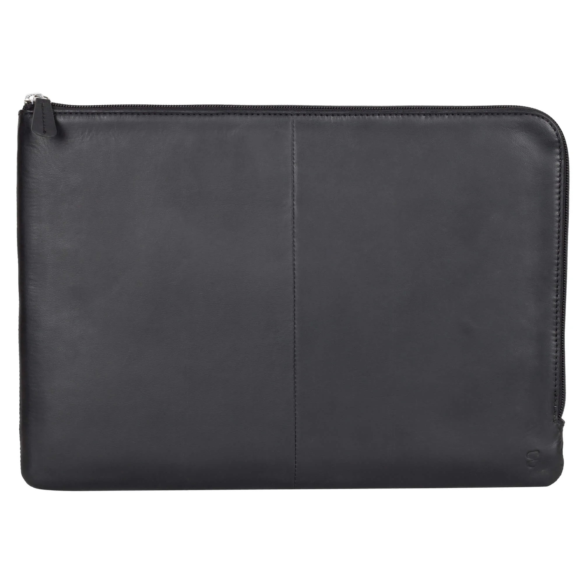 Buffalo handgjort laptopfodral i äkta läder upp till 14" (svart)
