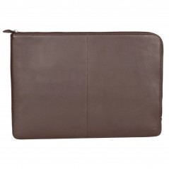 Buffalo handgjort laptopfodral i äkta läder upp till 14" (brunt)