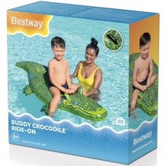 Sommarlek strand & trädgård - Uppblåsbar krokodil flytmadrass 152 x 71 cm från Bestway