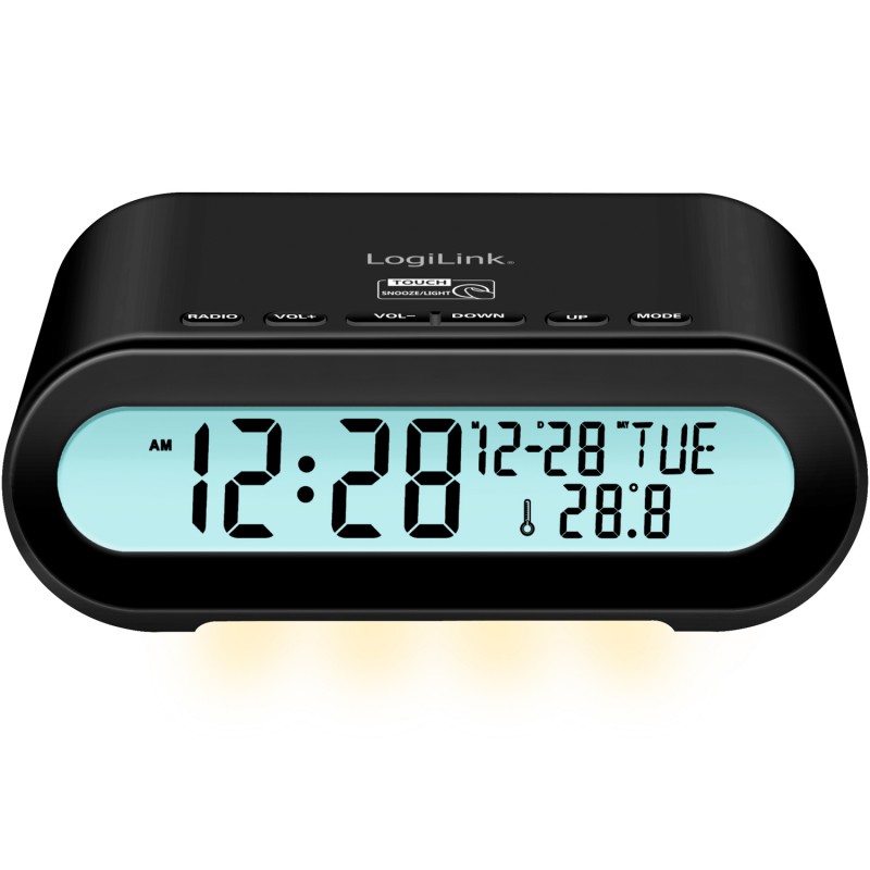 Radio & stereo - LogiLink klockradio med termometer och hygrometer (svart)