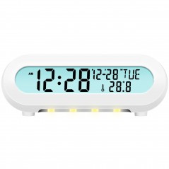 Radio & stereo - LogiLink klockradio med termometer och hygrometer (vit)