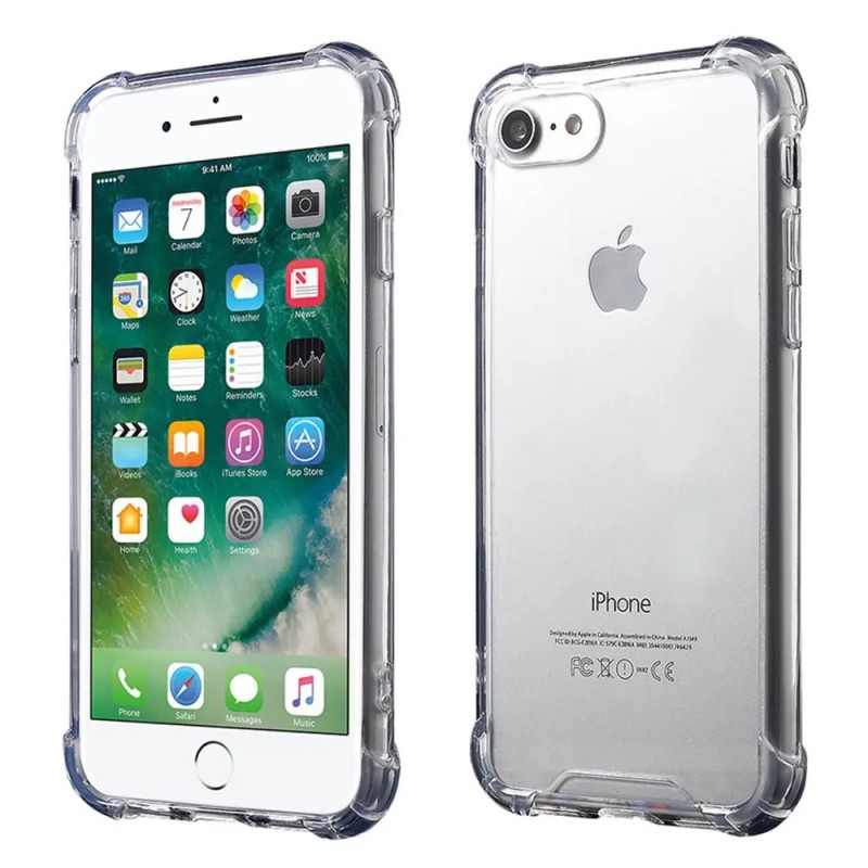 Fodral och skal - Transparent mobilskal i TPU till iPhone 7/8/SE2/SE3 Shock-resistant