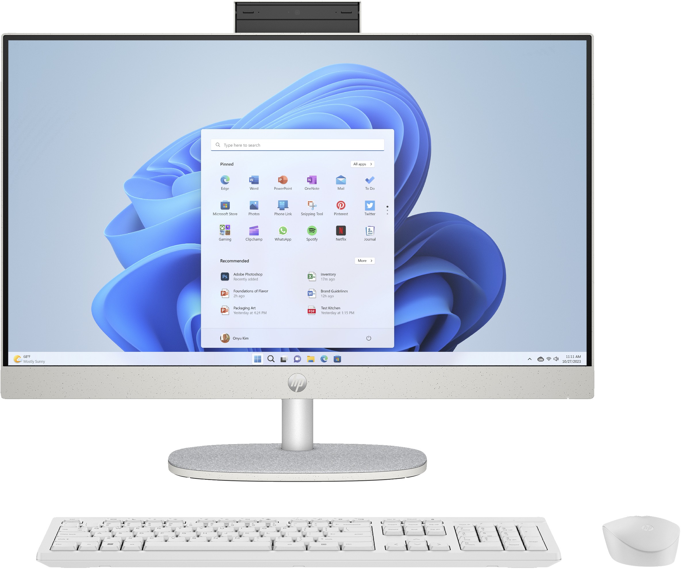 HP All-in-One 24-cr0023no 24" Full HD Ryzen 5 8GB 512GB SSD Win 11