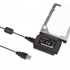 Dockningsstation för hårddisk - LogiLink USB-adapter för 2.5" och 3.5" IDE och SATA-hårddiskar