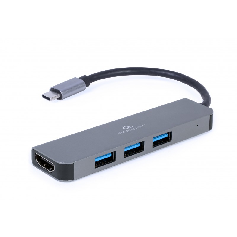 Skärmkabel & skärmadapter - USB-C 4-i-1 Multiport till HDMI & 3xUSB 3.2 Gen 1-adapter (4K 30Hz)