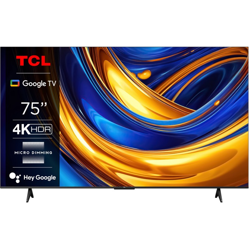 TV-apparater - TCL 75-tums UHD 4K HDR Smart-TV med Google TV och inbyggd Chromecast
