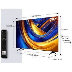 TV-apparater - TCL 75-tums UHD 4K HDR Smart-TV med Google TV och inbyggd Chromecast