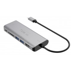 Skärmkabel & skärmadapter - USB-C Multiport till HDMI-adapter med 2xUSB/SD-kort/LAN/USB-C PD 85W 4K 60Hz