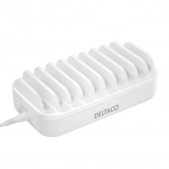 Väggladdare mobiltelefon - Snabbladdande USB-laddstation för 10st enheter (7x USB-A, 3x USB-C)