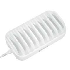 Väggladdare mobiltelefon - Snabbladdande USB-laddstation för 10st enheter (7x USB-A, 3x USB-C)