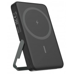 Portabla batterier - Deltaco powerbank 5000 mAh med trådlös laddning 15W och MagSafe