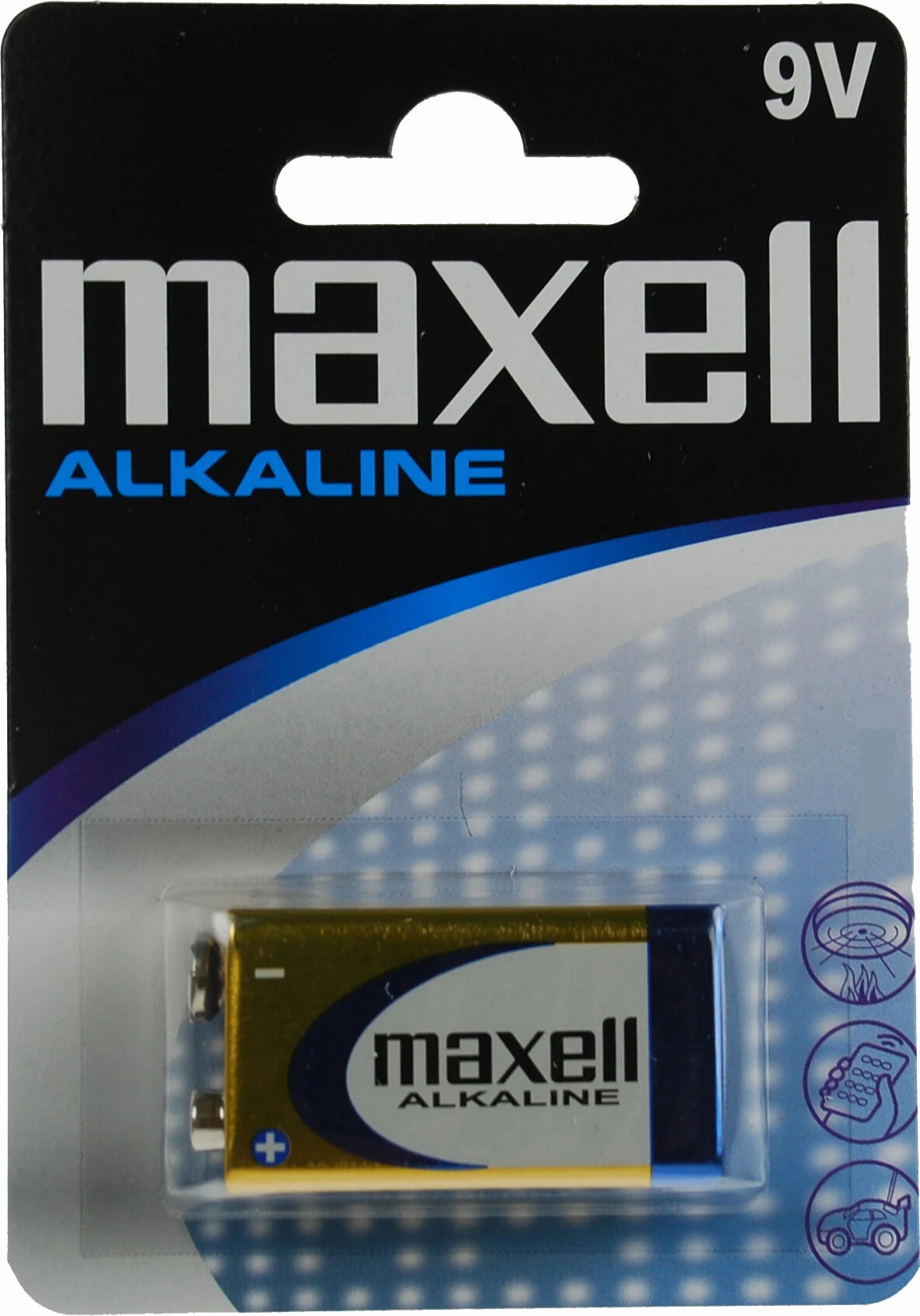 Maxell alkaliskt 9V batteri (6LR61)