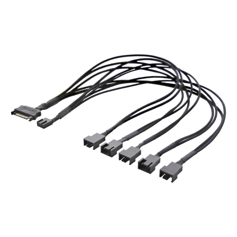 Övriga komponenter - Splitter för PWM-fläktar 1st 4-pin till 5st 4-pin med SATA-ström