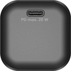 Laddare och kablar - Snabbladdande GaN strömadapter med USB-C PD 20W svart/vit