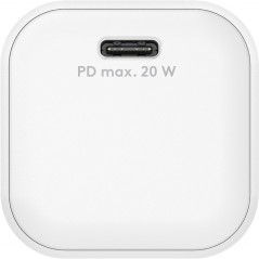 Laddare och kablar - Snabbladdande GaN strömadapter med USB-C PD 20W svart/vit