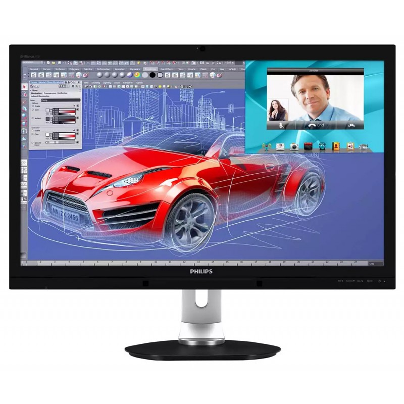 Skärmar begagnade - Philips 272P4Q 27-tums IPS-skärm med inbyggd webbkamera (beg med pixellinje)