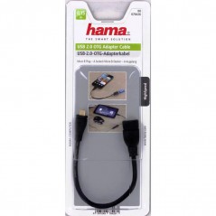 USB-kabel USB micro - HAMA microUSB till USB-A hona OTG-adapter