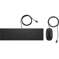 HP 400 paket med kompakt USB-tangentbord och mus