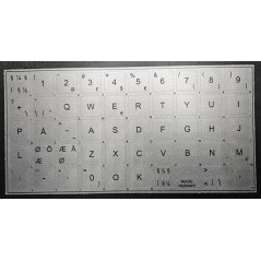 Klistermärken för utländska tangentbord, Nordisk (SE/DK/FI/NO) Silver