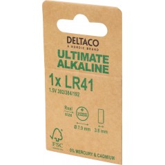 Deltaco Ultimate Alkaline LR41 1.5V knappcellsbatteri 1-pack