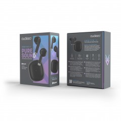 In-ear - Audeeo True Wireless headset och hörlurar earbuds svart/vit