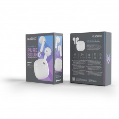 In-ear - Audeeo True Wireless headset och hörlurar earbuds svart/vit
