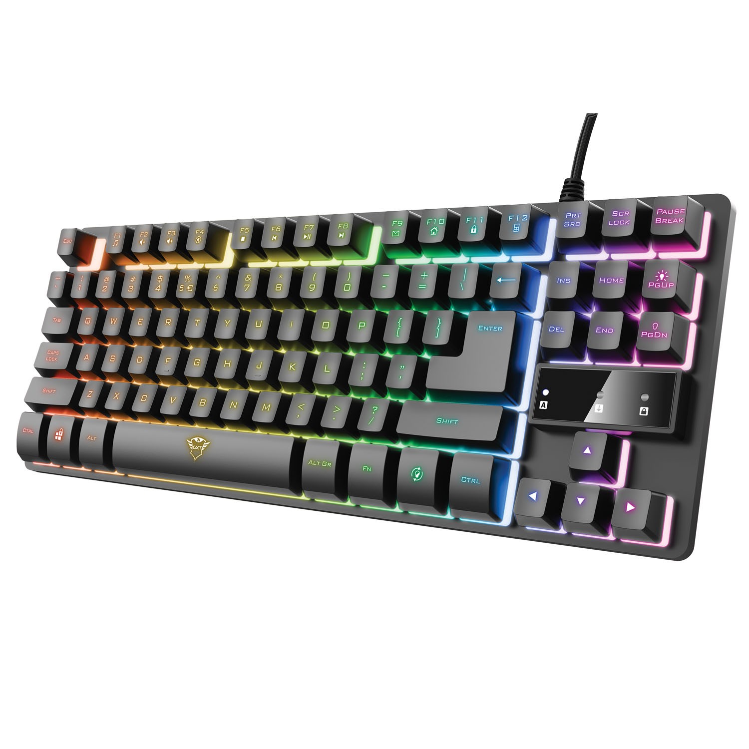 Trust GXT 833 Thado TKL kompakt gamingtangentbord med belysning (svart)