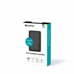 Portabla batterier - Champion ultrakompakt powerbank 10 000 mAh 1xUSB-C 1xUSB-A och PD 22.5W laddning