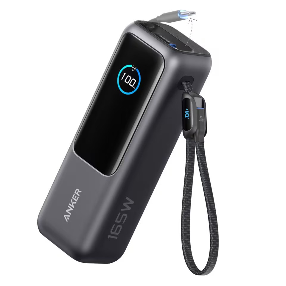 Anker superstark 165W 3x USB-C powerbank 25 000 mAh som kan ladda laptops