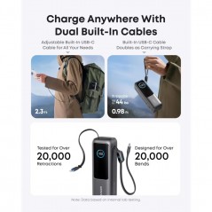 Portabla batterier - Anker superstark 165W 3x USB-C powerbank 25 000 mAh som kan ladda laptops