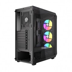 Komponenter - Dutzo C321 Midi Tower-chassi med sida i härdat glas och ARGB