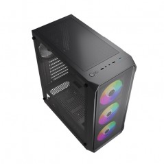 Komponenter - Dutzo C321 Midi Tower-chassi med sida i härdat glas och ARGB