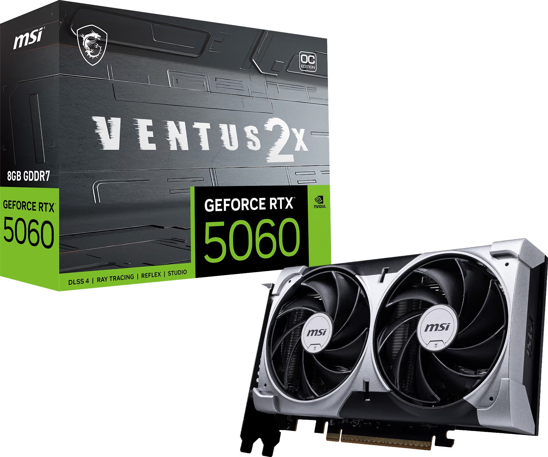 MSI NVIDIA GeForce RTX 5060 Ventus 2X OC 8GB grafikkort