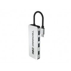 Greencell USB-hubb USB-C till 4x USB 3.0 (USB-A)