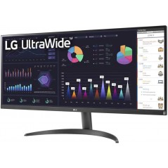25 - 34" Datorskärm - LG 34WQ500-B 34" ultrabred 100 Hz 2560 x 1080 skärm med IPS-panel